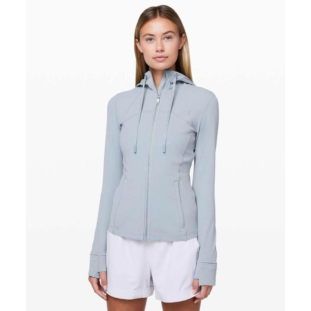 Lululemon Hooded Define Jacket Nulu Size 8 Starch Blue STRH Light Blue Zip NWT - Picture 1 of 7